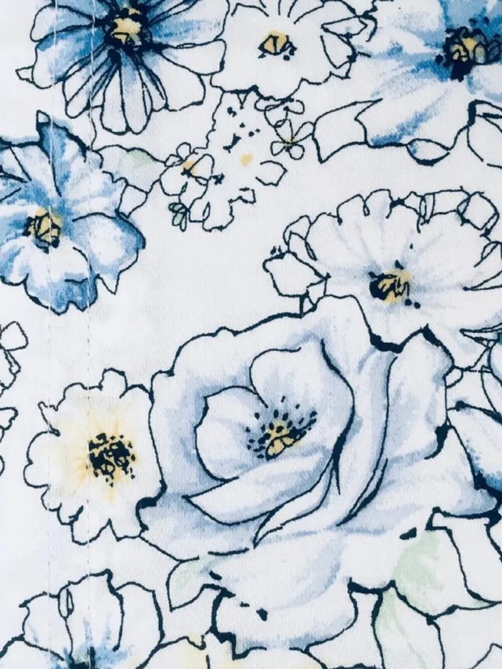 new Outlined Floral Cornflower Charter Club Solid 550 TC Cotton KING Sheet Set
